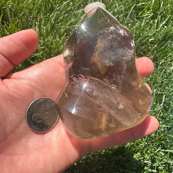 Smokey Clear Quartz Flame Crystal